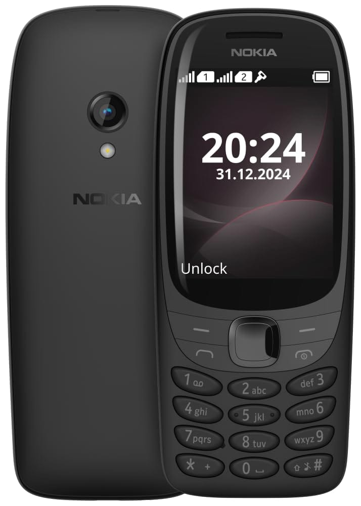 Nokia 6310 Dual SIM Keypad Phone with a 2.8 Screen, Wireless FM Radio and Rear Camera with Flash | 1 Year Replacement Guarantee | Black Nokia 6310 Dual SIM Keypad Phone with a 2.8 Screen, Wireless FM Radio and Rear Camera with Flash | 1 Year Replacement 