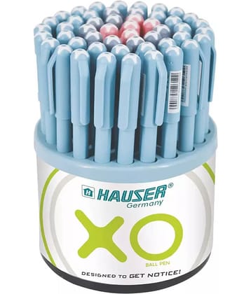 Hauser Xo 0.7Mm Ball Pen Tumbler Blue, Black & Red Ink, Set Of 50 Pens