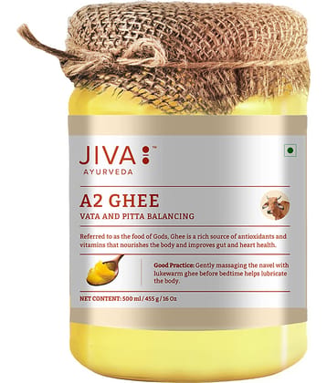 Jiva Gir Desi Cow A2 Ghee Made with A2 Milk From Gir Cows - 500ml (Pack of 1)