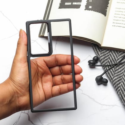 Black Lifted Transperant  Case for Samsung S24 Ultra