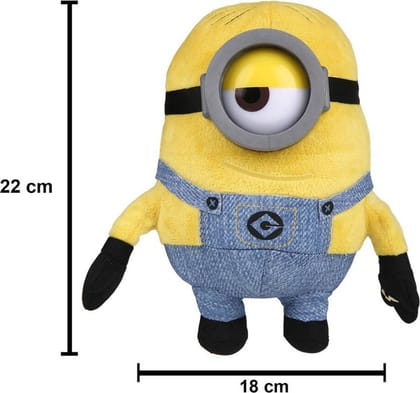 SIMBA MINIONS STUART WITH SOUND  - 8 inch  (Yellow, Blue)