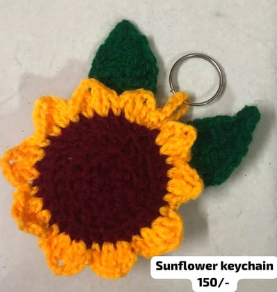 Crochet Sunflower keychain