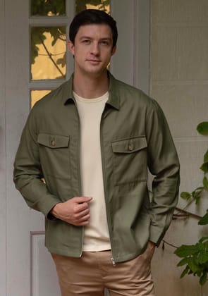 Shacket in Olive-S · 38 - 39''