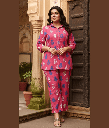 Flavia Creation Women Printed Shirt With Trousers Co-Ord Set ( Multicolor )