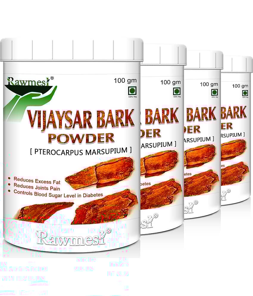 Rawmest Vijaysar Bark Powder 400 Gm Pack of 4