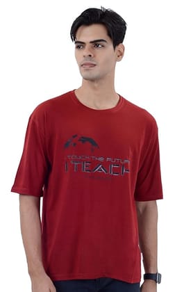 Miller Johnson Mens Cotton Oversized Graphic Print T-Shirt