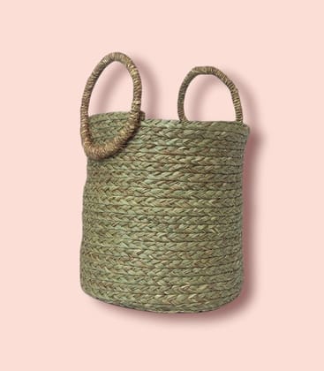 Eco-Friendly Handwoven Sabai Grass Basket