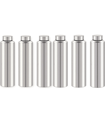 ATROCK Fridge Water Bottle 1 Litre | Single Wall Bottle Silver Stainless Steel Water Bottle 1000 mL ( Set of 1 )