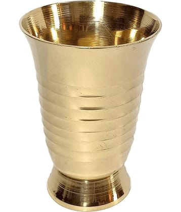 A & H ENTERPRISES - Small Size Glassiya Brass Glasses 100 ml ( Pack of 1 )
