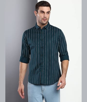 Dennis Lingo - Green 100% Cotton Slim Fit Men's Casual Shirt ( Pack of 1 )
