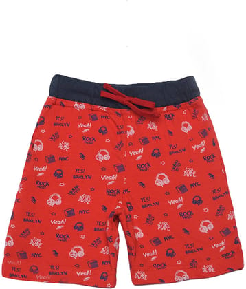 Dollar Champion Kidswear Pack of 1 Cotton Shorts For Boys ( Multicolor )
