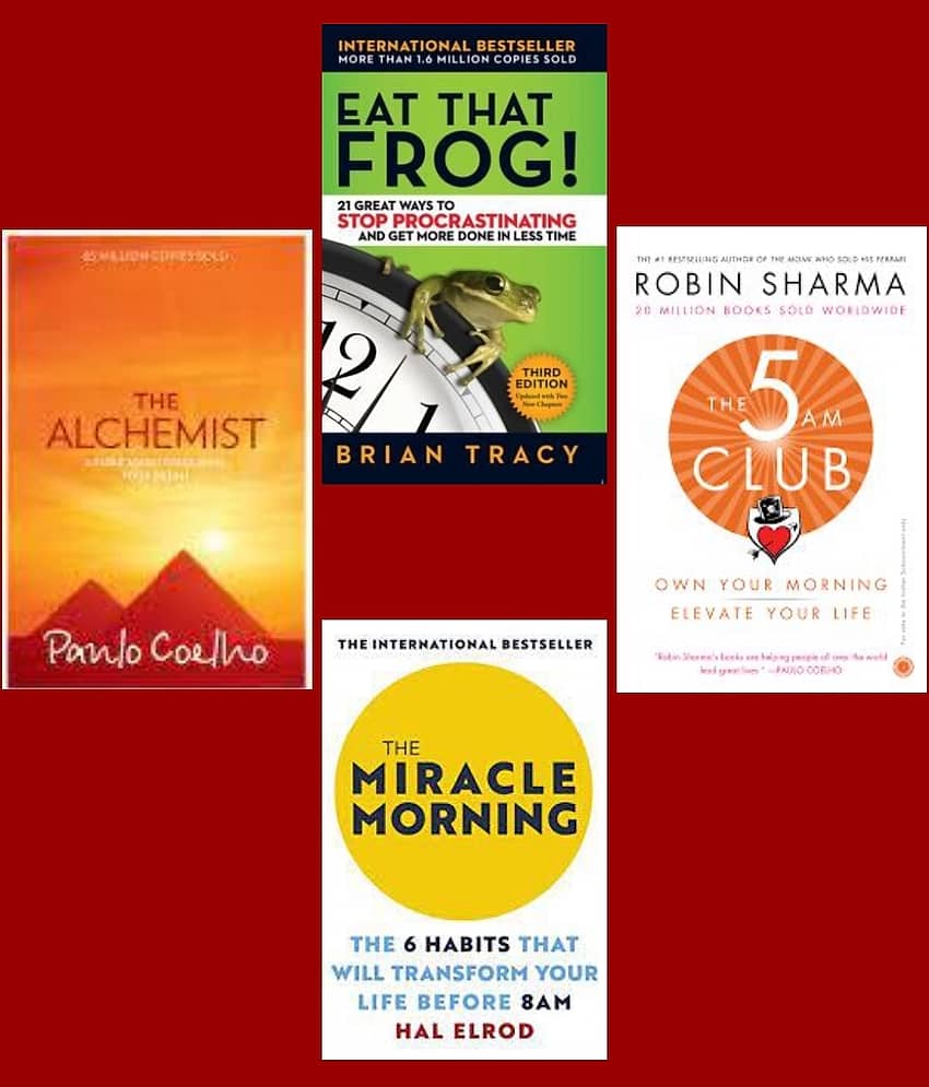 The Alchemist + 5 Am Club + The Miracle Morning + Eat That Frog!