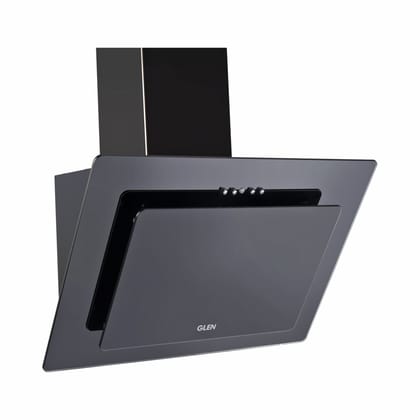 Kitchen Chimney Vertical Glass Push Buttons Baffle filters 60cm 1000 m3/h- Black (6079 PB)