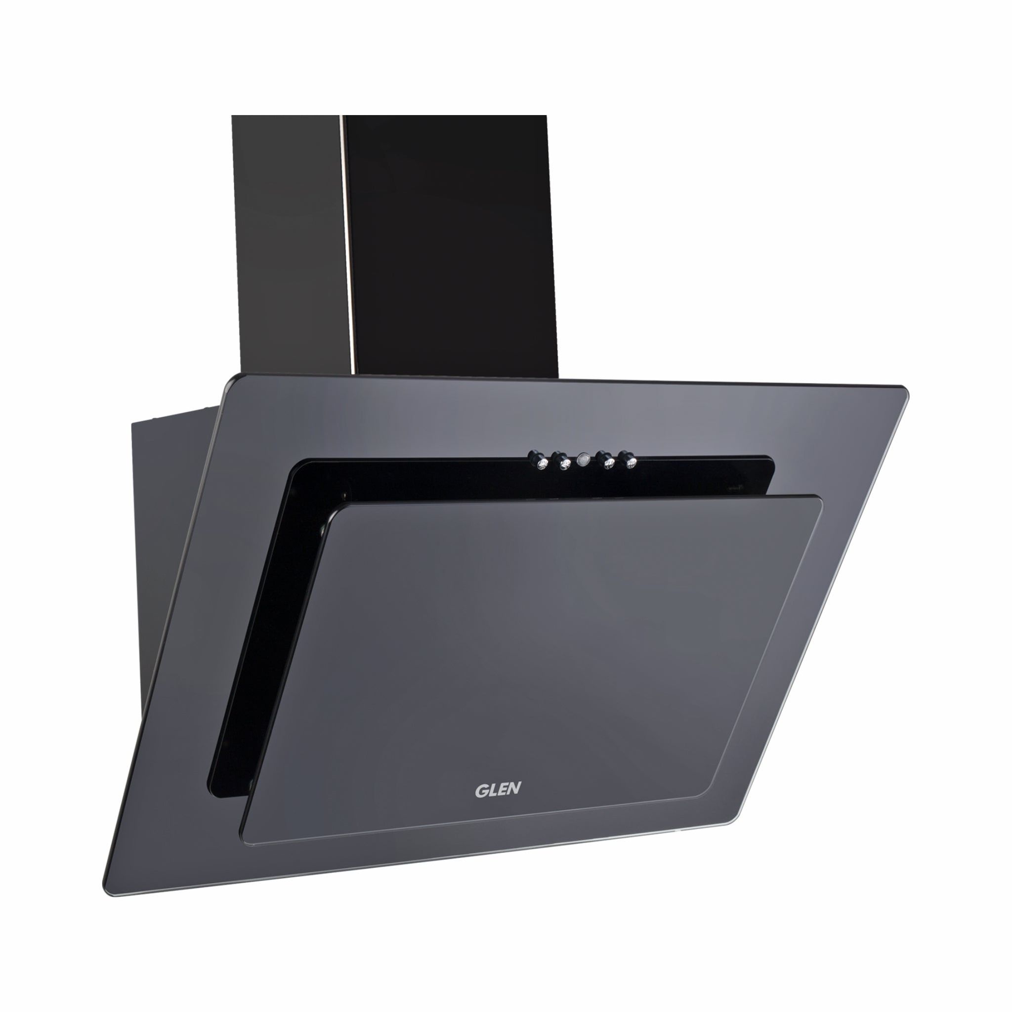 Kitchen Chimney Vertical Glass Push Buttons Baffle filters 60cm 1000 m3/h- Black (6079 PB)