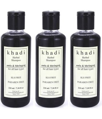 Khadi Amla And Bhringraj Shampoo  - Tripack 210Ml