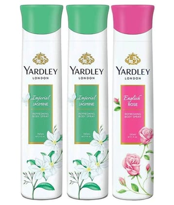 Yardley London Jasmine & English Rose Deodorant Spray - For Women - 450ml