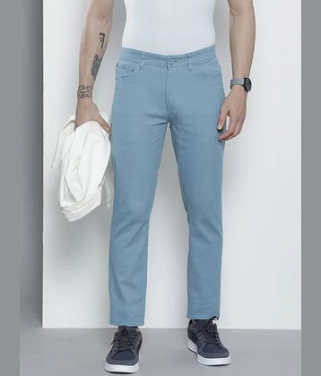 The Indian Garage Co. Slim Flat Mens Chinos - Light Blue ( Pack of 1 ) - None