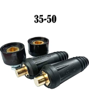 Laxmi Welding Cable Joint Quick Connectors (Size : 35-50, Male & Female) Plug Adapter and Socket for Welding Machine (2 Pieces of Male & 2 Pieces of Female connector)
