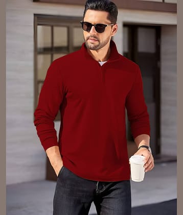 ENITOR Fleece Mandarin Collar Men's Sweatshirt - White ( Pack of 1 )