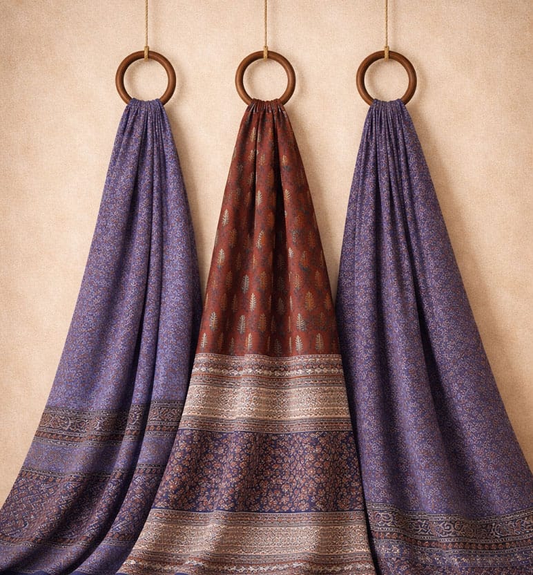 Hand Block Printed Bagh Cotton Suit – 3 Piece Unstitched