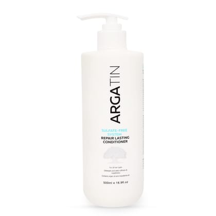 Argatin Keratin Repair Lasting Sulphate Free Conditioner | Enriched With Argan Oil & Aloe Vera Extract And Macadamia Seed Oil | Smooth, Shiny & Frizz Free Hair | Unisex 500 Ml Argatin Keratin Repair Lasting Sulphate Free Conditioner | Enriched With Argan Oil & Aloe Vera Extract And Macadamia Seed Oil | Smooth, Shiny & Frizz Free Hair | Unisex 500 Ml