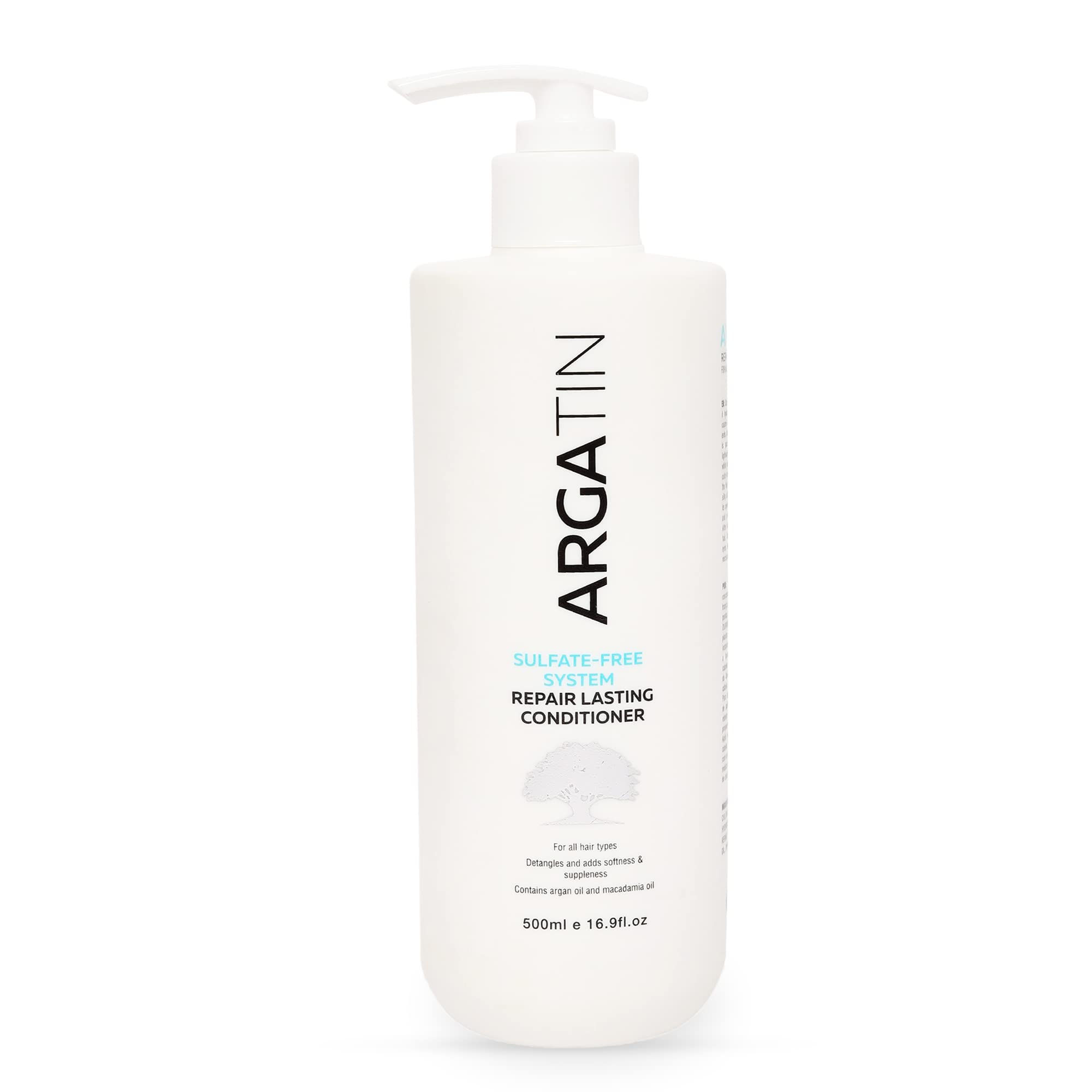 Argatin Keratin Repair Lasting Sulphate Free Conditioner | Enriched With Argan Oil & Aloe Vera Extract And Macadamia Seed Oil | Smooth, Shiny & Frizz Free Hair | Unisex 500 Ml