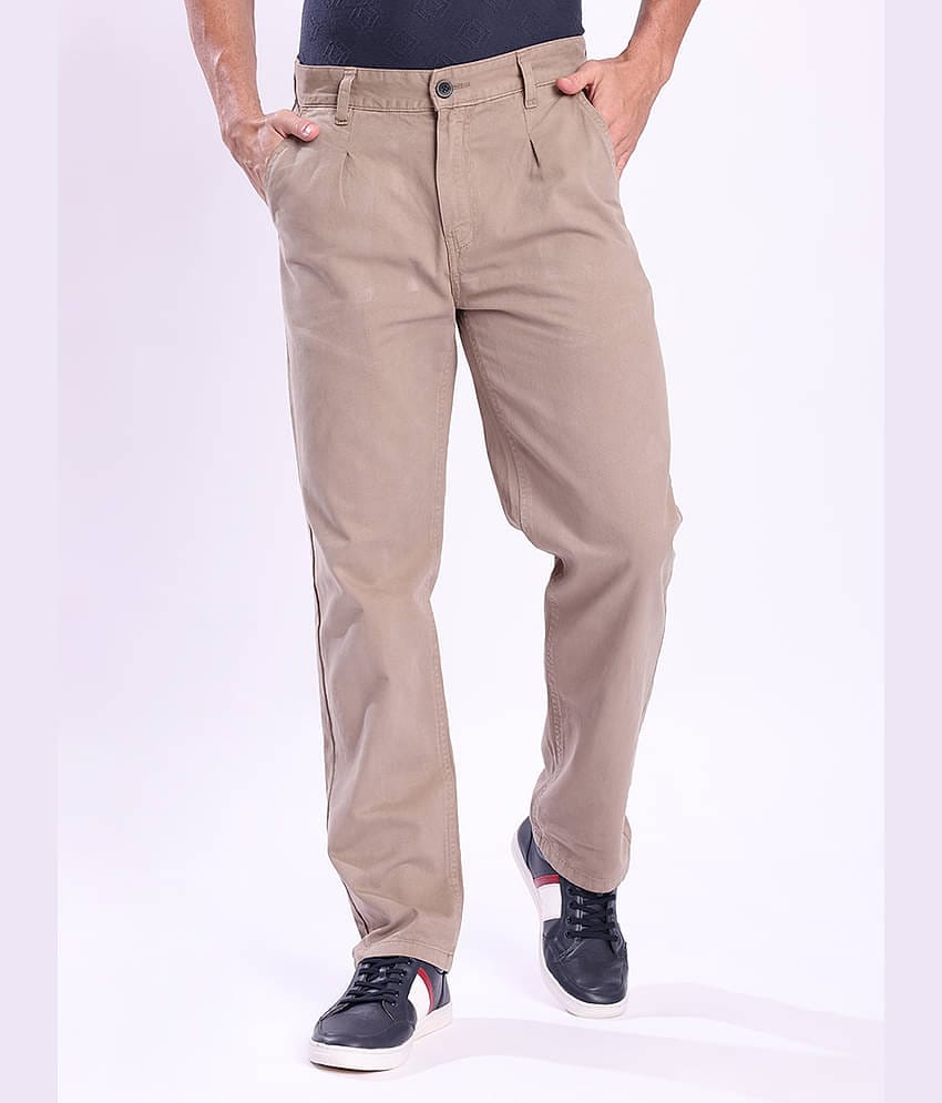 Bene Kleed Straight Pleated Men's Chinos - Brown ( Pack of 1 )