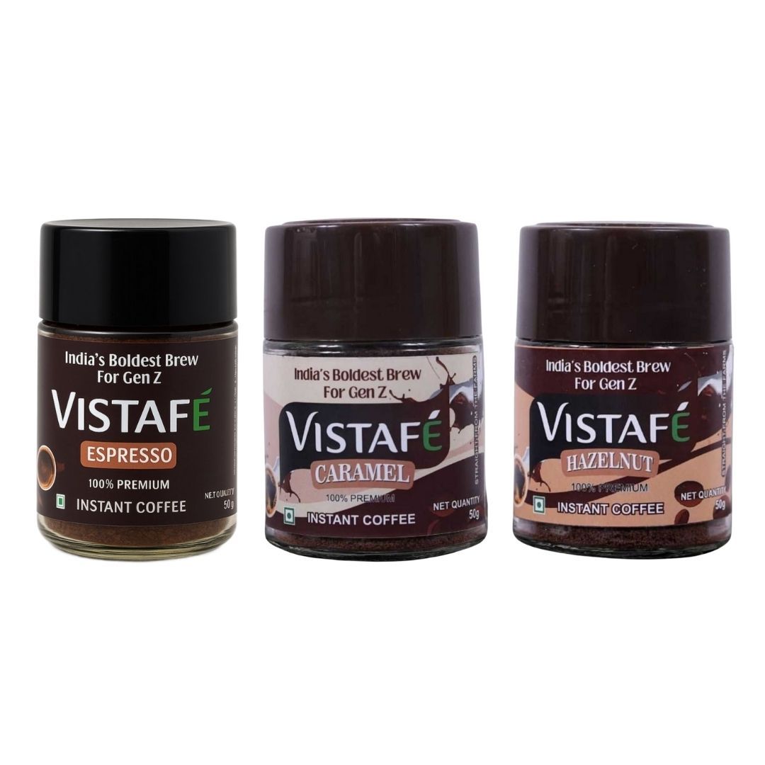 Vistafe Coffee Lovers Combo – Caramel, Hazelnut & Espresso
