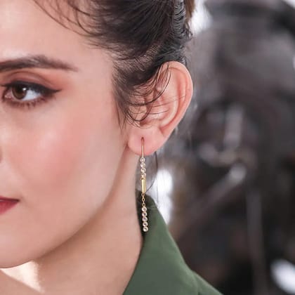 92.5 Sterling Silver Sui Dhaga Earring