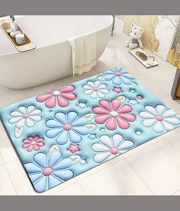 - Anti-skid Rubber Door Mat ( 60 X 40 cm ) Single - Blue