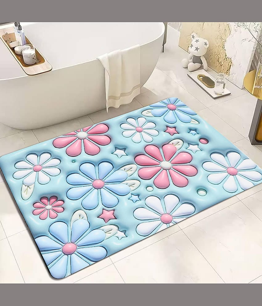 - Anti-skid Rubber Door Mat ( 60 X 40 cm ) Single - Blue