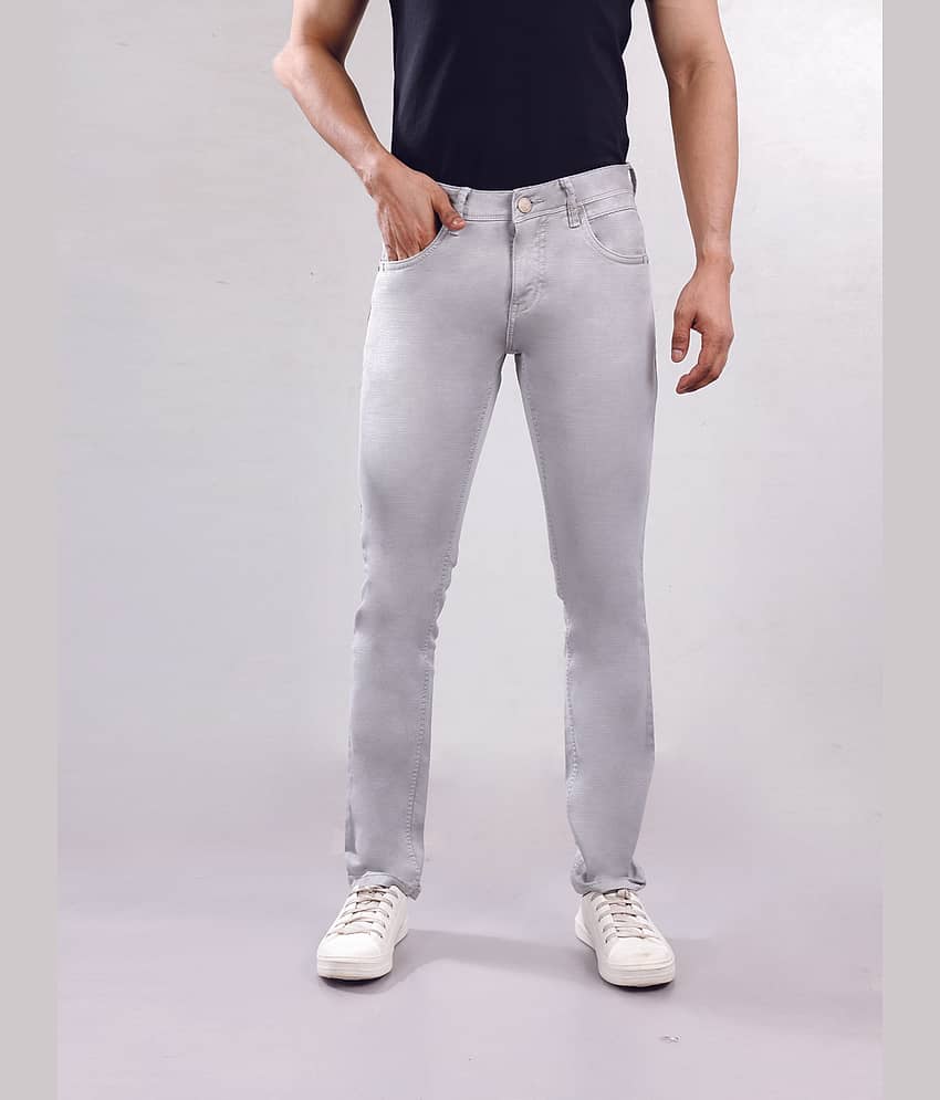 Hoffmen Regular Fit Dyed Men's Jeans - Charcoal ( Pack of 1 )