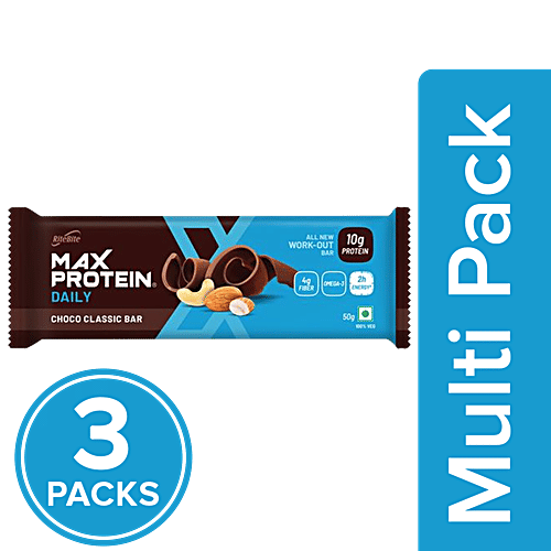 RiteBite Max Protein Choco Classic Bar, 3x50 g Multipack