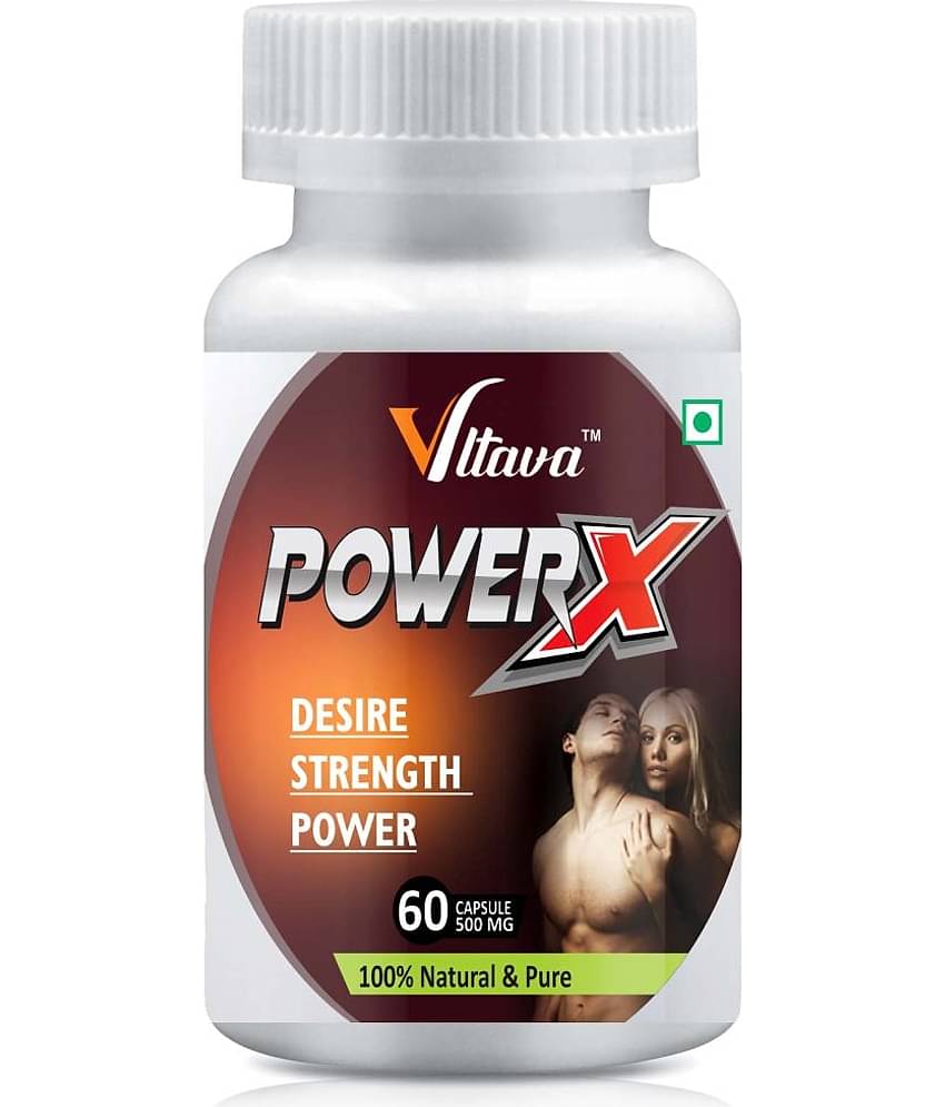 Vltava POWER X Capsule Strength Stamina Power Performance Energy For Men 60 gm Unfalvoured Minerals Capsule