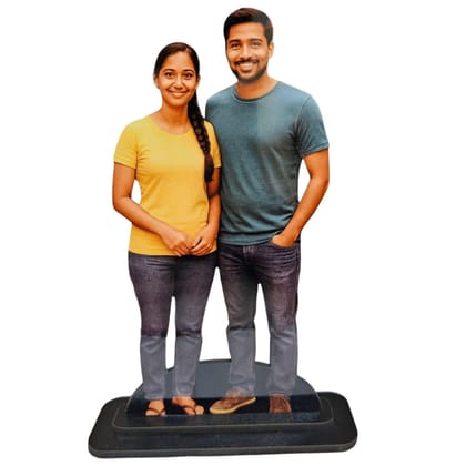 Personalized Wooden Cutout Photo Stand Customized Picture Display  Unique Gift for Special Occasions (Couple)