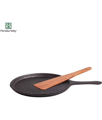 The Indus Valley Neem Wood Flip Spatula + Cast Iron Tawa Tawa
