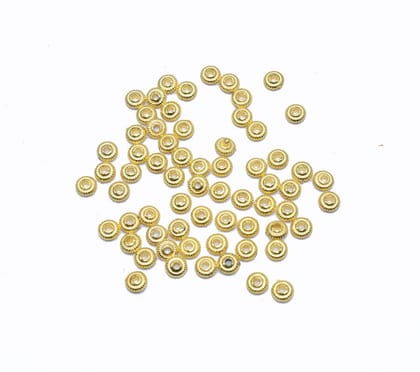 Gold Colorful spacer Acrylic Beads Smooth Loose Beads,Garment Beads for Jewelry Making-Per Packet of 50 Gram (4000 Pieces) / 6X3 MM