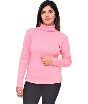 NUEVOSDAMAS Women's Cotton Regular Top ( Pink )