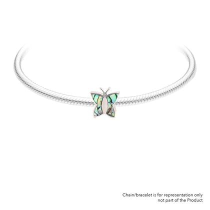 MOP Butterfly Aurora | 925 Silver charms for Bracelets / Chain-Free / Silver / Modern
