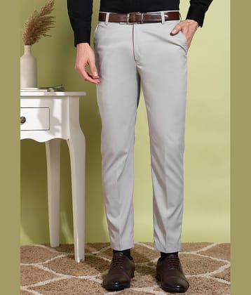 ADWYN PETER Regular Pleated Men's Formal Trouser - White ( Pack of 1 )