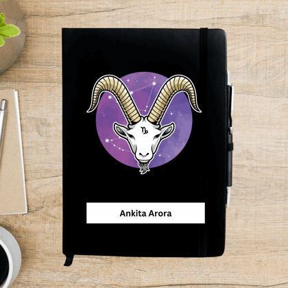 Capricorn Zodiac Personalized  Diary-Blue