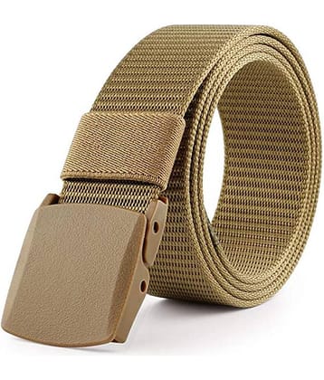 Edifier - Beige Leather Men's Casual Belt ( Pack of 1 )