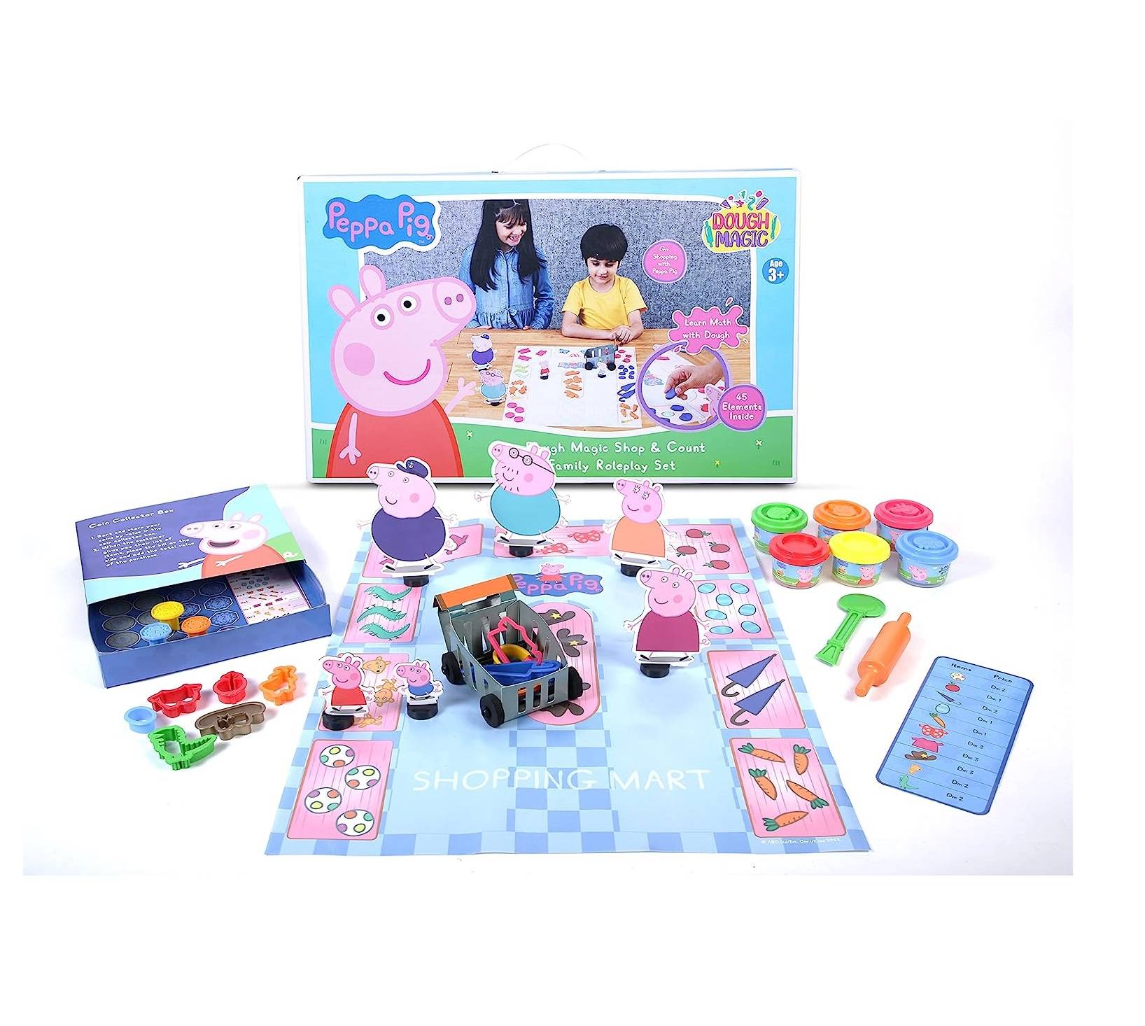 Dough Magic Peppa Pig Shop and Count Activity Set For Kids 3 Years and Above