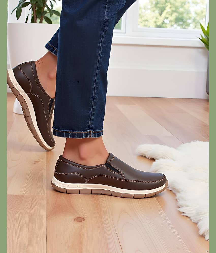 Prolific RD-CM336 Brown Men's Slip-on Shoes