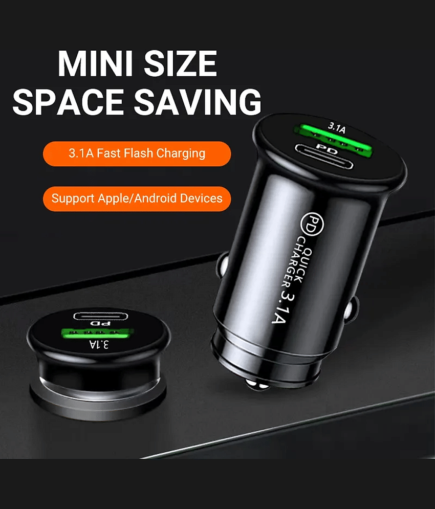 UniBoss Car Mobile Charger Turbo & Fast QC PD Black