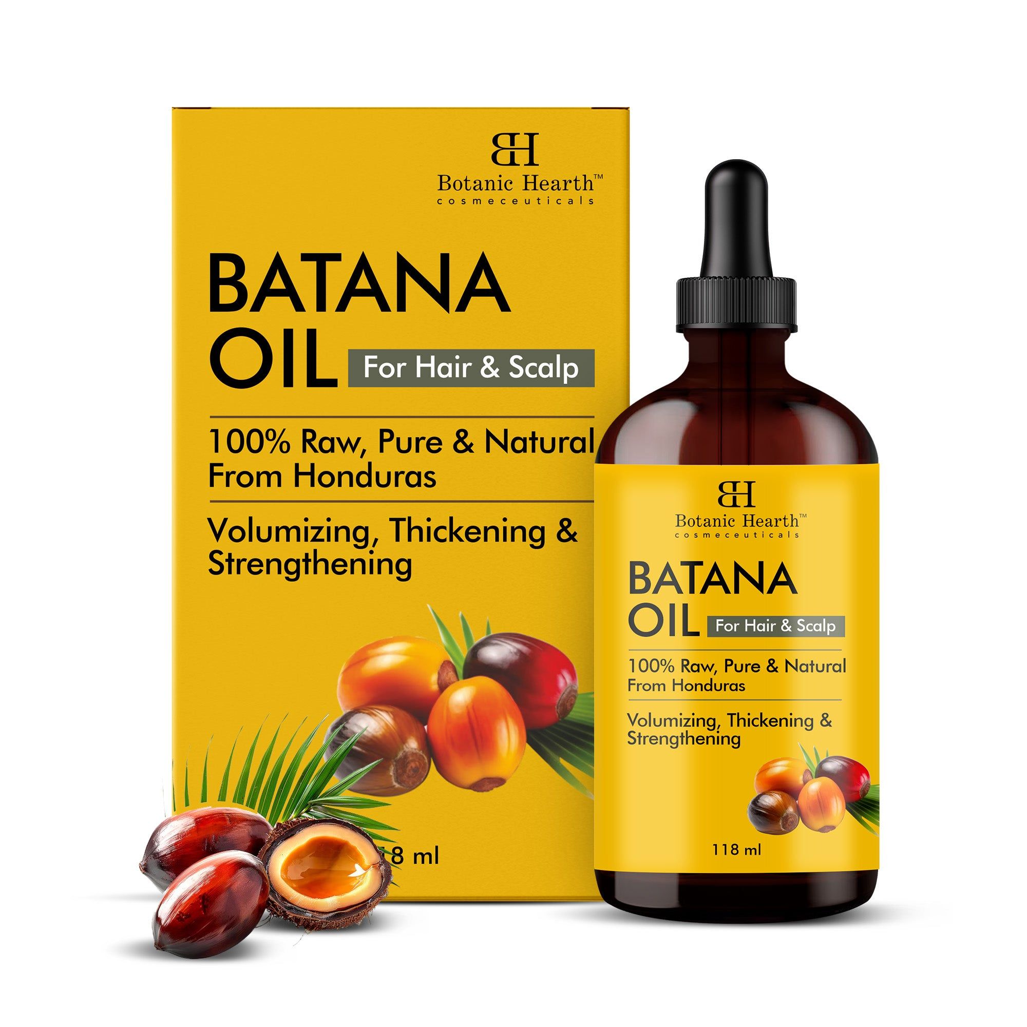 100% Pure Raw Batana Oil for Hair Growth - 118ml