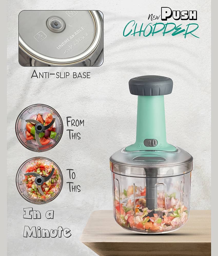 OFFYX HAND PRESS CHOPPER Pink Plastic Mannual Chopper 1000 ml ( Pack of 1 )