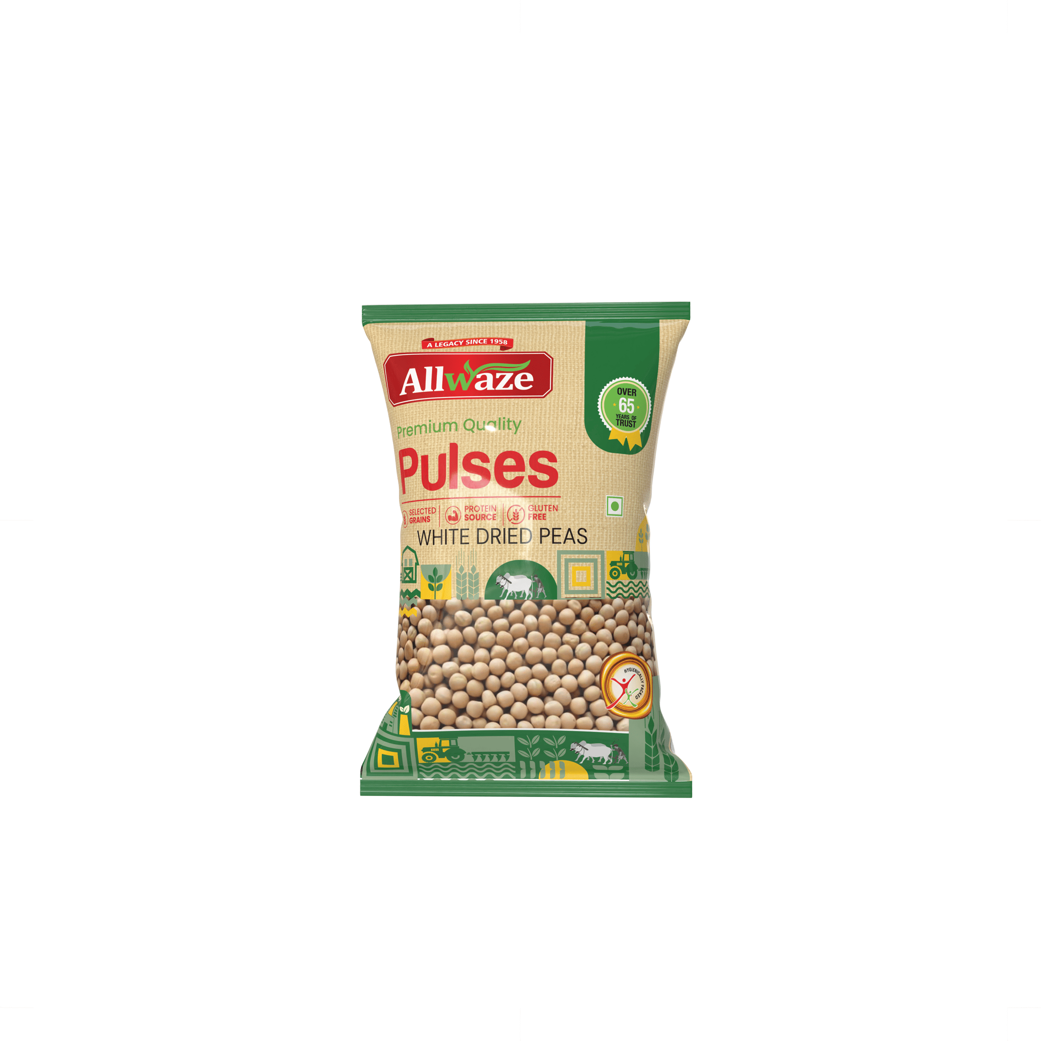 Allwaze White dried peas 500gram