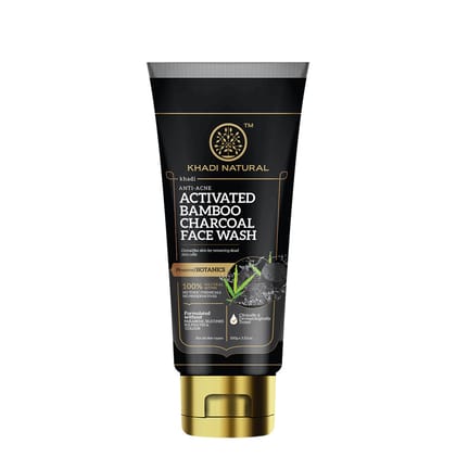 Khadi Natural Activated Bamboo Charcoal Face Wash - 100gm Khadi Natural Activated Bamboo Charcoal Face Wash - 100gm