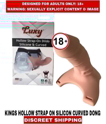 Adult Sex Toys L U X Y Hollow Strap-On Dildo Silicon And Curved Dong Strap-On For Men